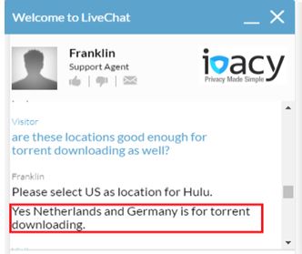 Ivacy Torrent Support