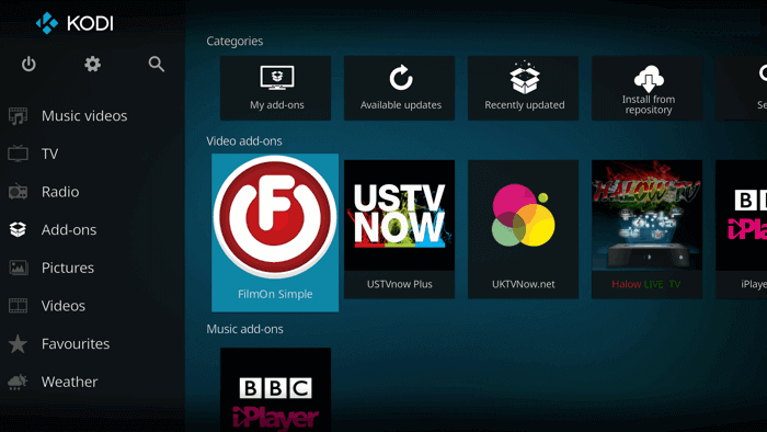 kodi.tv addons live tv